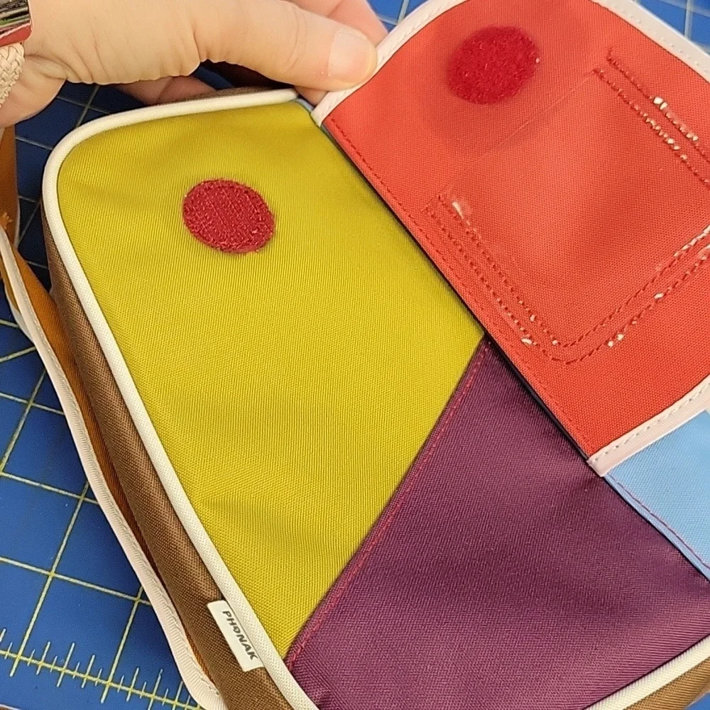 Phonak Hearing Aid Colorblock Crossbody Adjustable Bag 8.5